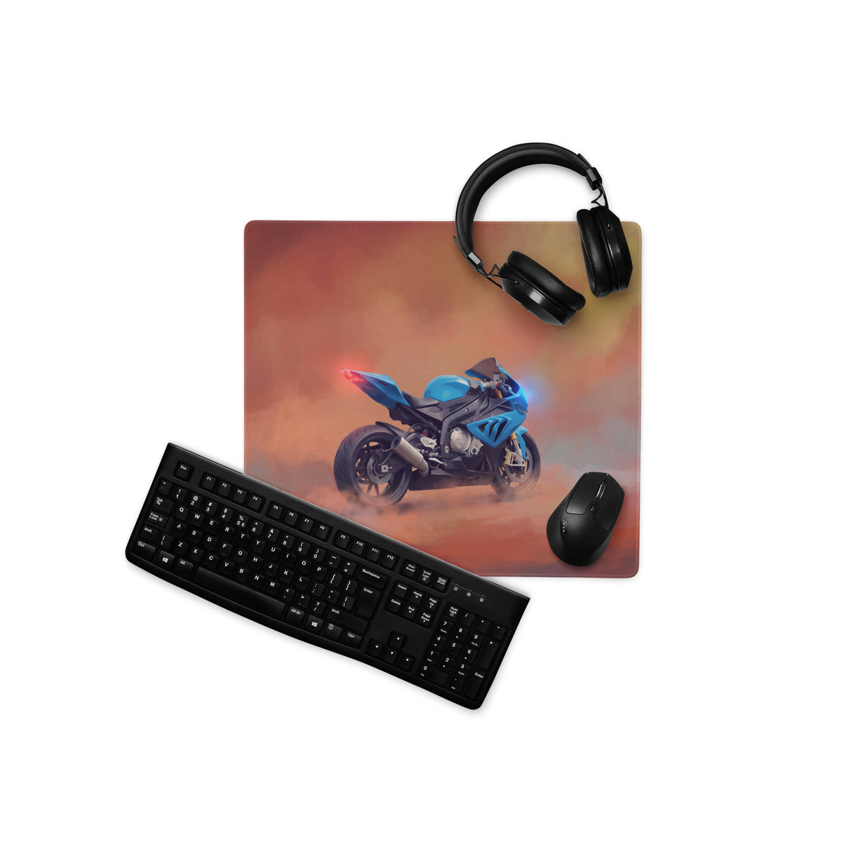 BMW S1000RR Inspired Extended Mouse Pad, Large Desk Mat for Office & Gaming