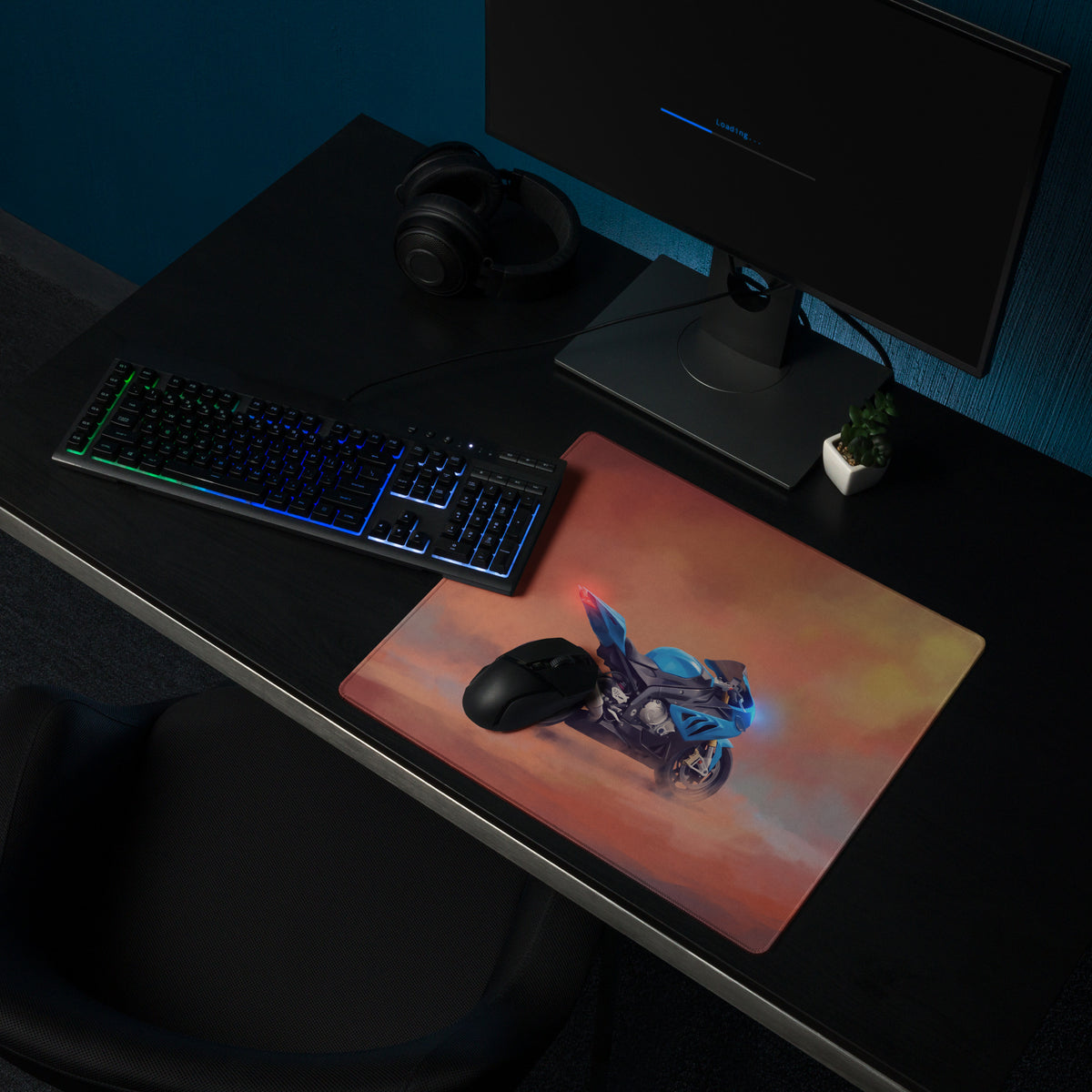 BMW S1000RR Inspired Extended Mouse Pad, Large Desk Mat for Office & Gaming