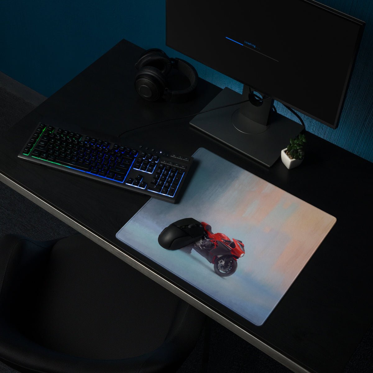 MV Agusta Superveloce Inspired Extra Large Desk Mat, Aesthetic Mousepad for Gamers