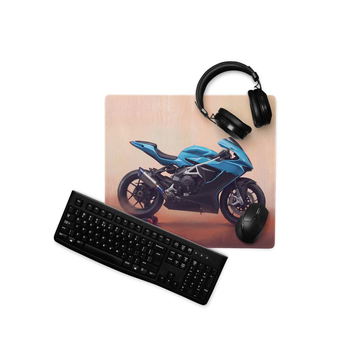 MV Agusta F3 Inspired Gaming Desk Mat, Oversized Mouse Pad with Stitched Edges