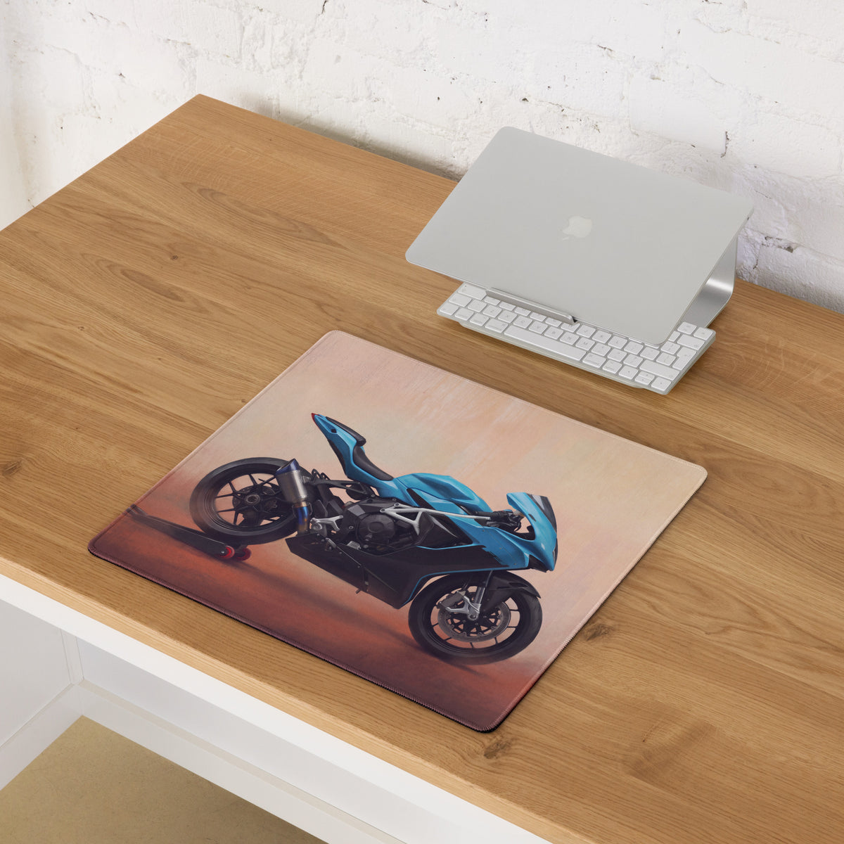 MV Agusta F3 Inspired Gaming Desk Mat, Oversized Mouse Pad with Stitched Edges