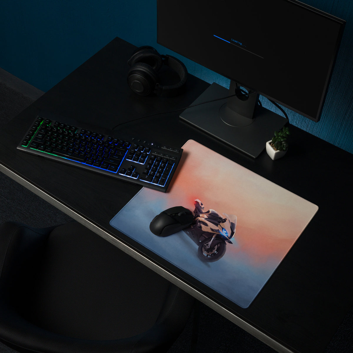BMW S1000RR Inspired Gaming Desk Pad, Oversized Mouse Pad for PC Gamers