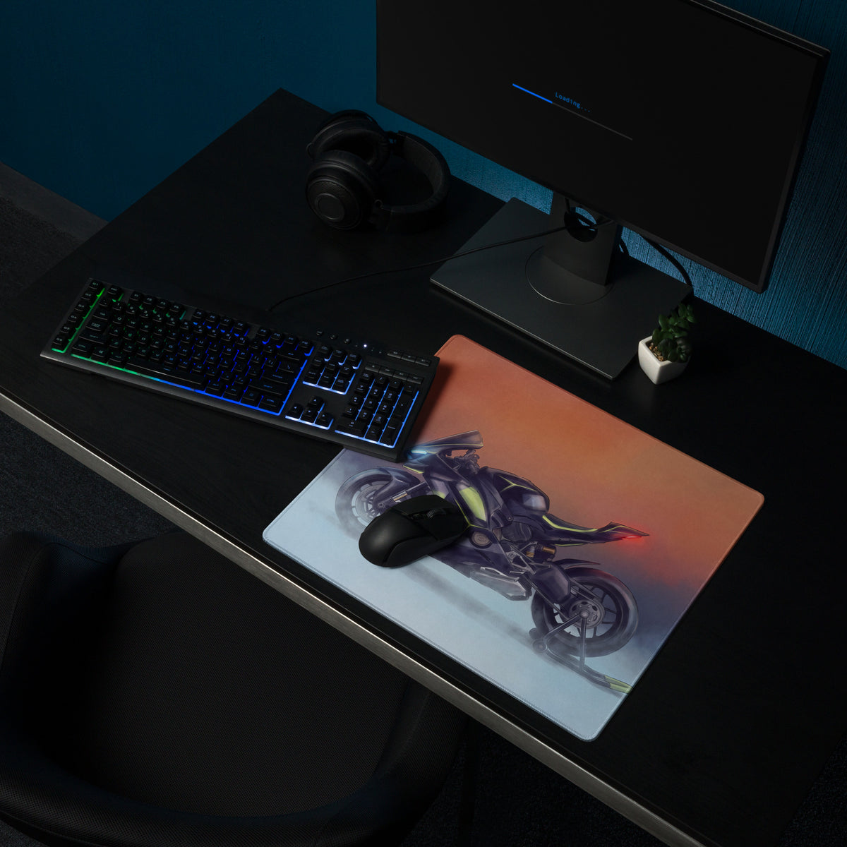 Ducati Panigale V4 Lamborghini Inspired Extended Mouse Mat, Large Gaming Desk Pad for Office