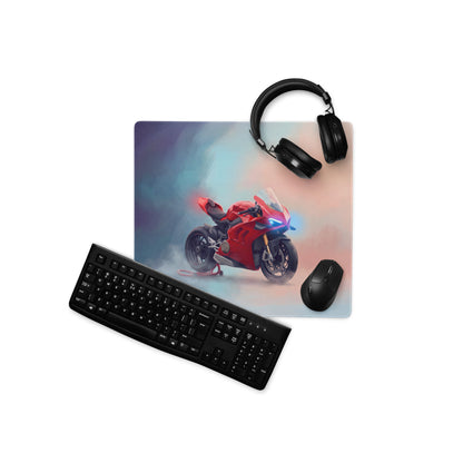 Ducati Panigale V4S Inspired Large Gaming Desk Mat, Extended Mousepad for Gamers