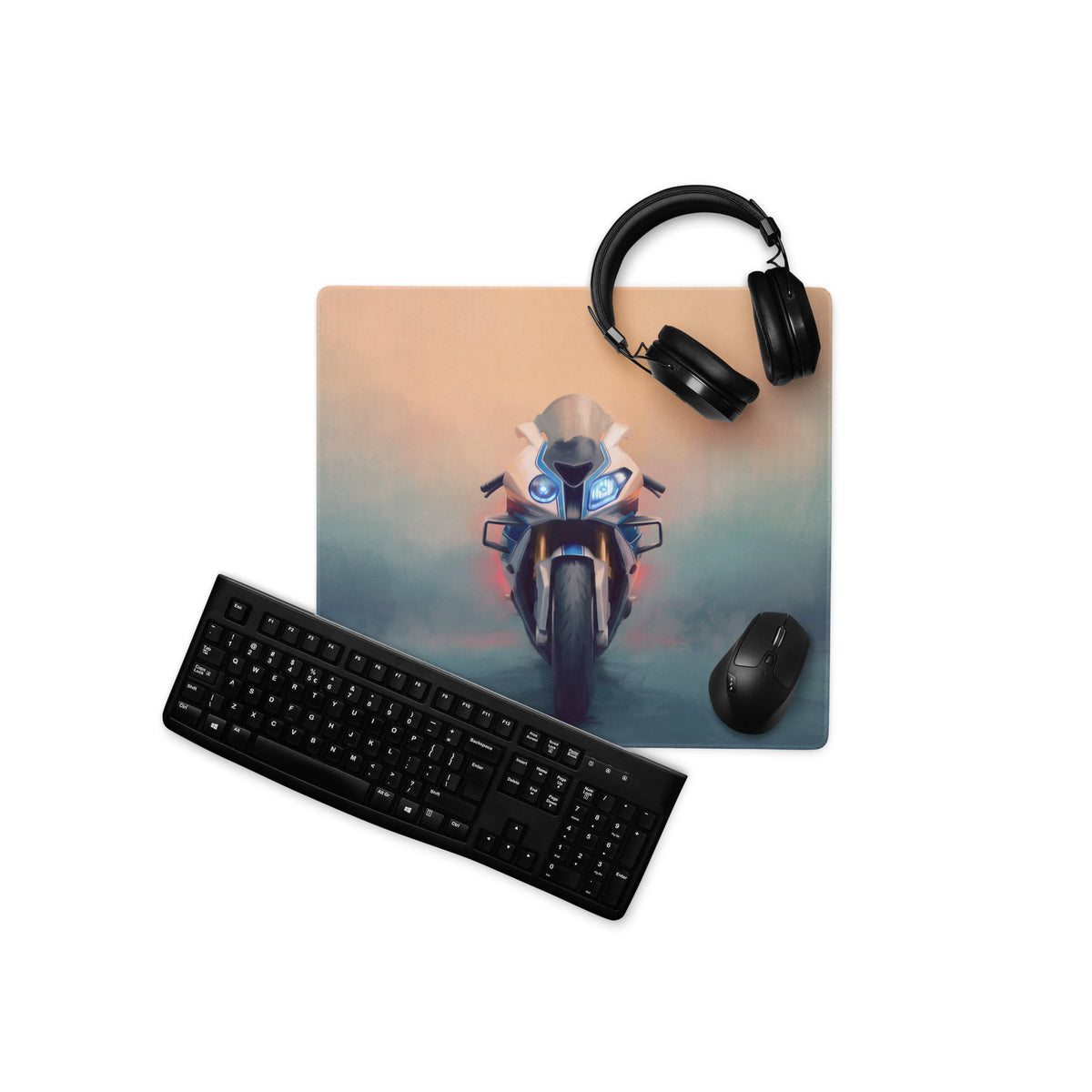 BMW S1000RR Inspired Extra Large Desk Mat, Aesthetic Mousepad for Gamers