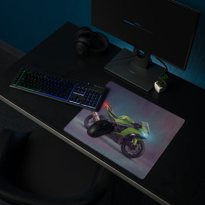 Kawasaki Ninja ZX-6R Inspired Large Desk Pad, Premium Gaming Mousepad for PC Setup
