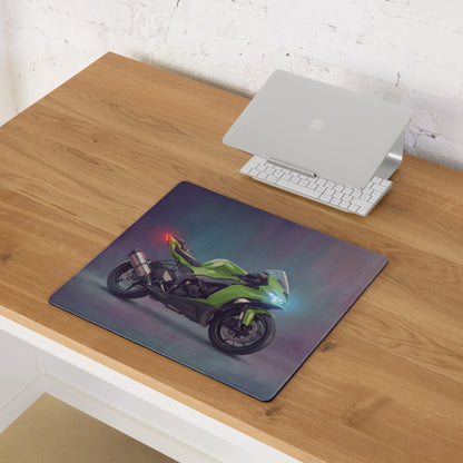 Kawasaki Ninja ZX-6R Inspired Large Desk Pad, Premium Gaming Mousepad for PC Setup