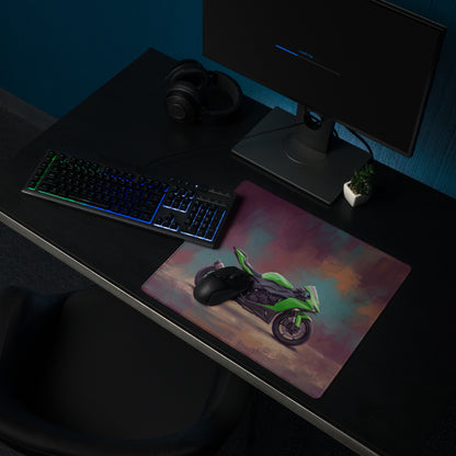 Kawasaki Ninja ZX-6R Inspired Extended Gaming Mouse Pad, Large Desk Mat for PC Setup
