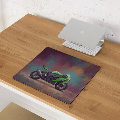 Kawasaki Ninja ZX-6R Inspired Extended Gaming Mouse Pad, Large Desk Mat for PC Setup