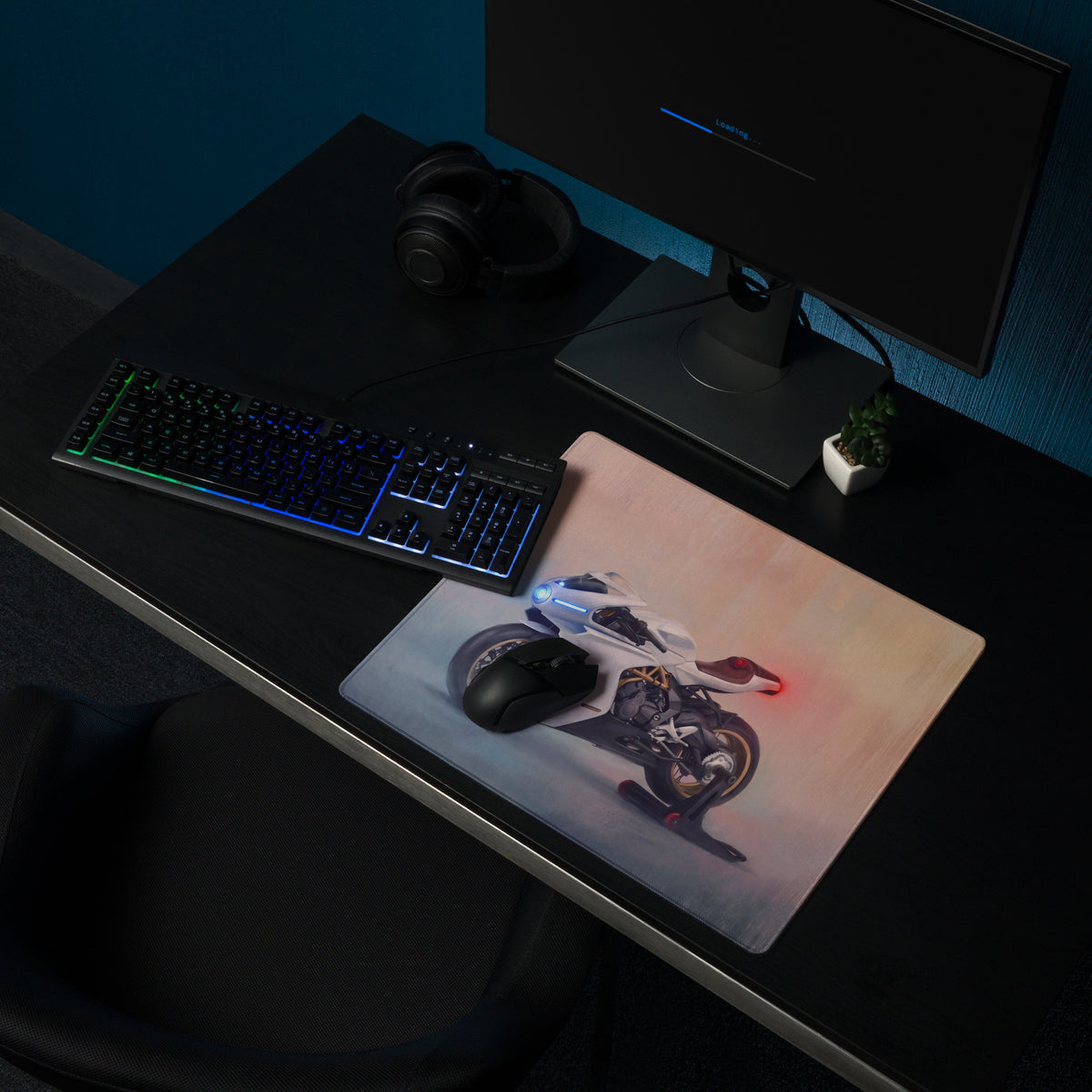 MV Agusta Superveloce Inspired Extended Gaming Mouse Pad, Large Desk Mat for PC Setup