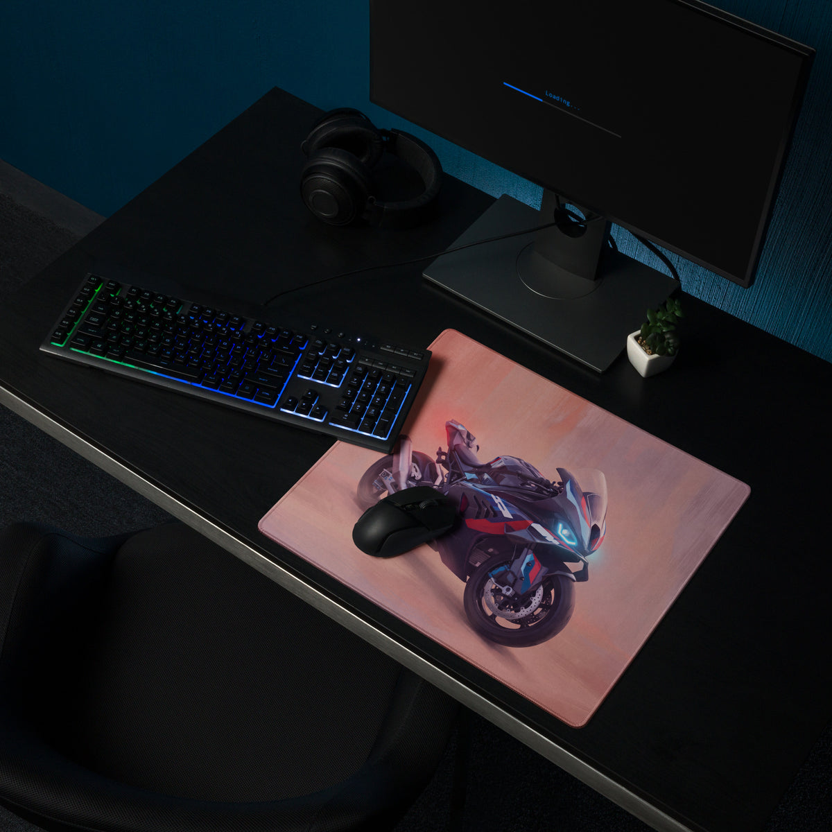 BMW M1000RR Inspired Extended Mouse Pad, Large Desk Mat for Office & Setup