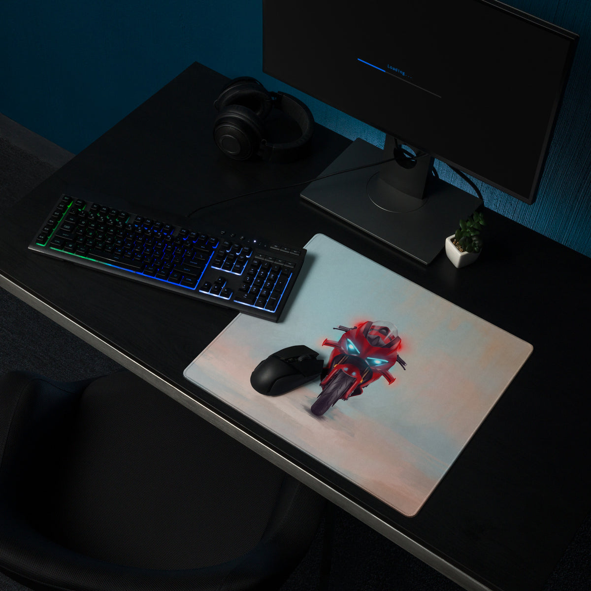 Ducati Panigale V4S Inspired Extra Large Desk Mat, Aesthetic Mousepad for Gamers