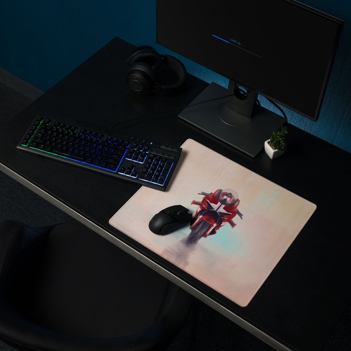 Ducati Panigale V4S Inspired Gaming Mousepad, Oversized Desk Pad with Stitched Edges