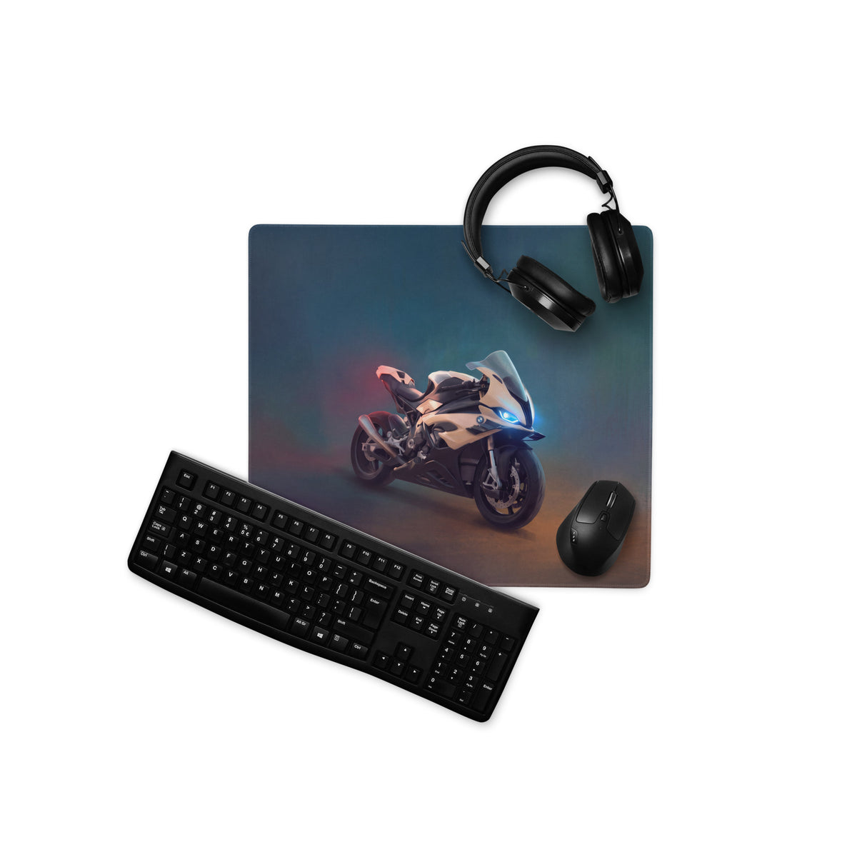 BMW S1000RR Inspired Extra Large Desk Mat, Aesthetic Mousepad for Gamers