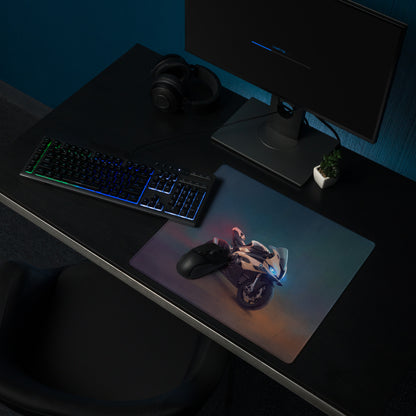 BMW S1000RR Inspired Extra Large Desk Mat, Aesthetic Mousepad for Gamers
