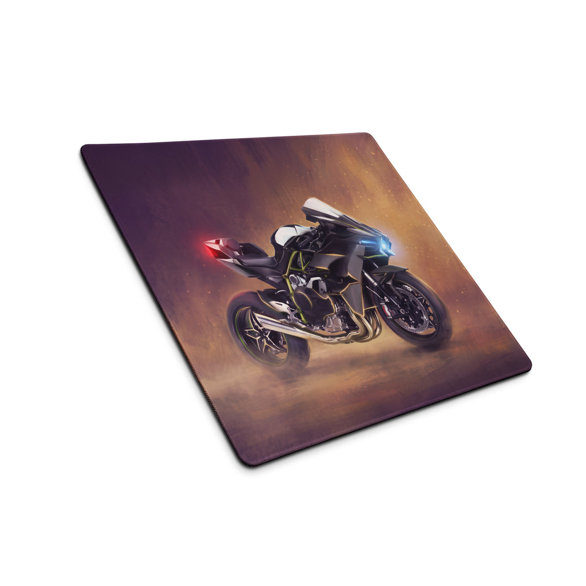Kawasaki Ninja H2 Inspired Gaming Mousepad, Oversized Desk Pad with Stitched Edges