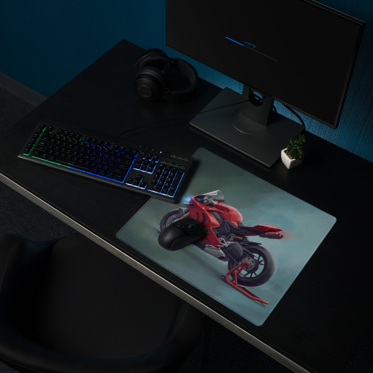 Ducati Panigale V4 Inspired Extra Large Desk Mat, Aesthetic Mousepad for Gamers