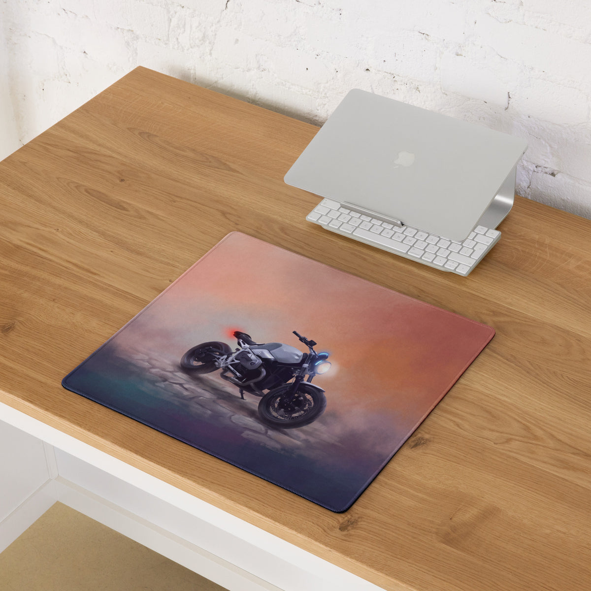 BMW R nineT Inspired Gaming Desk Pad, Oversized Mouse Pad with Stitched Edges