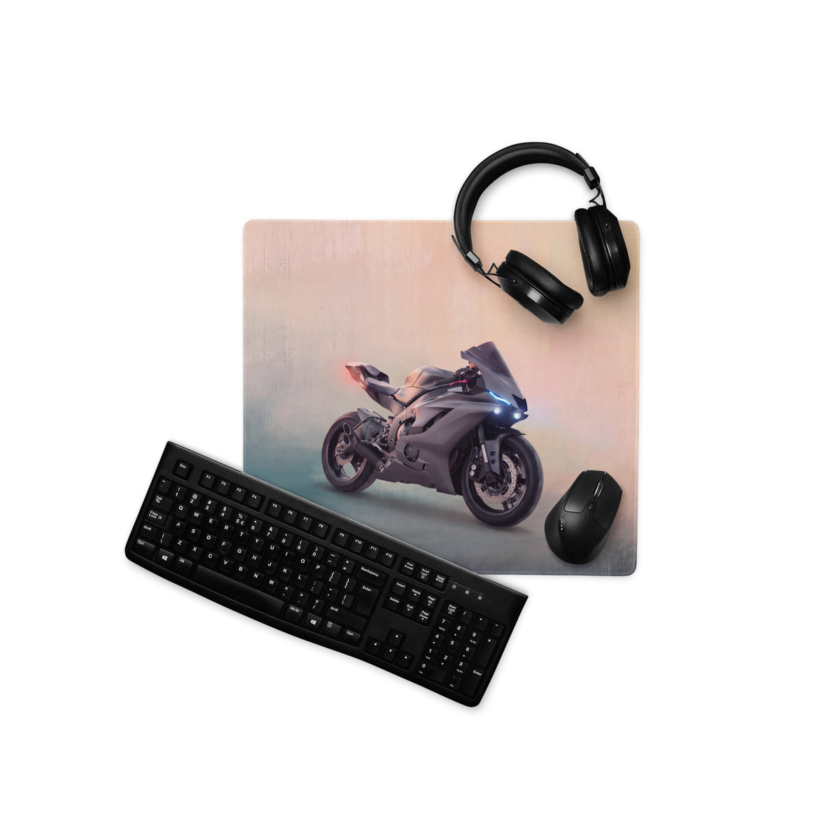 Yamaha YZF-R6 Inspired Gaming Desk Pad, Oversized Mouse Pad with Stitched Edges
