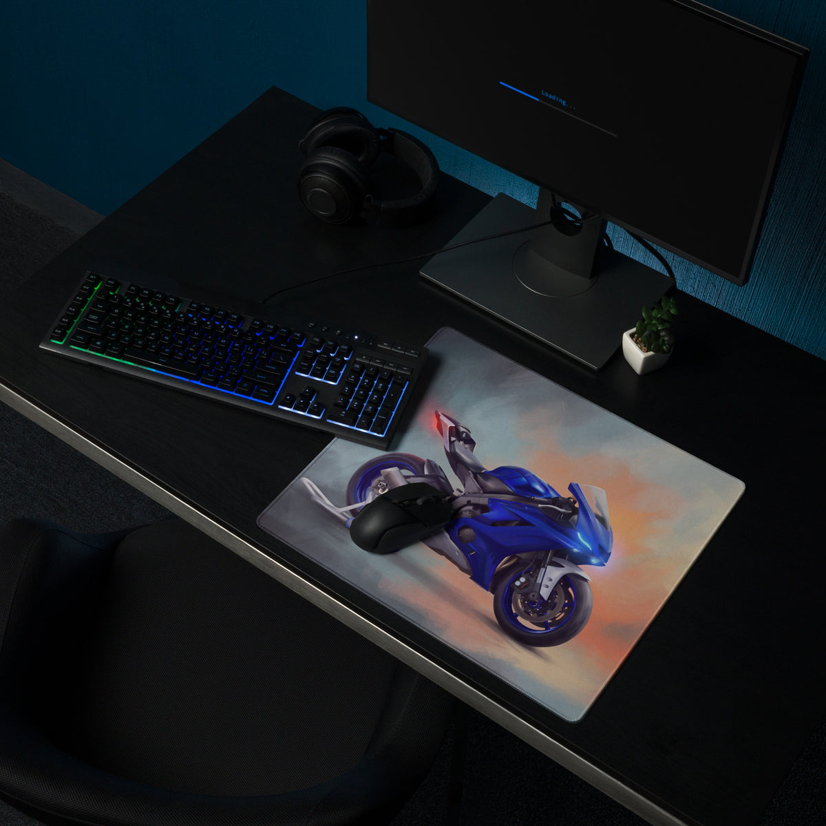 Yamaha R6 Inspired Large Mousepad, Premium Desk Mat for PC Setup