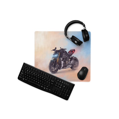 Ducati Streetfighter V4 Inspired Gaming Desk Pad, Oversized Mouse Pad with Stitched Edges