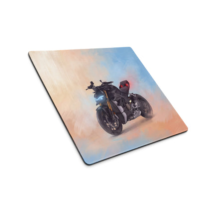 Ducati Streetfighter V4 Inspired Gaming Desk Pad, Oversized Mouse Pad with Stitched Edges