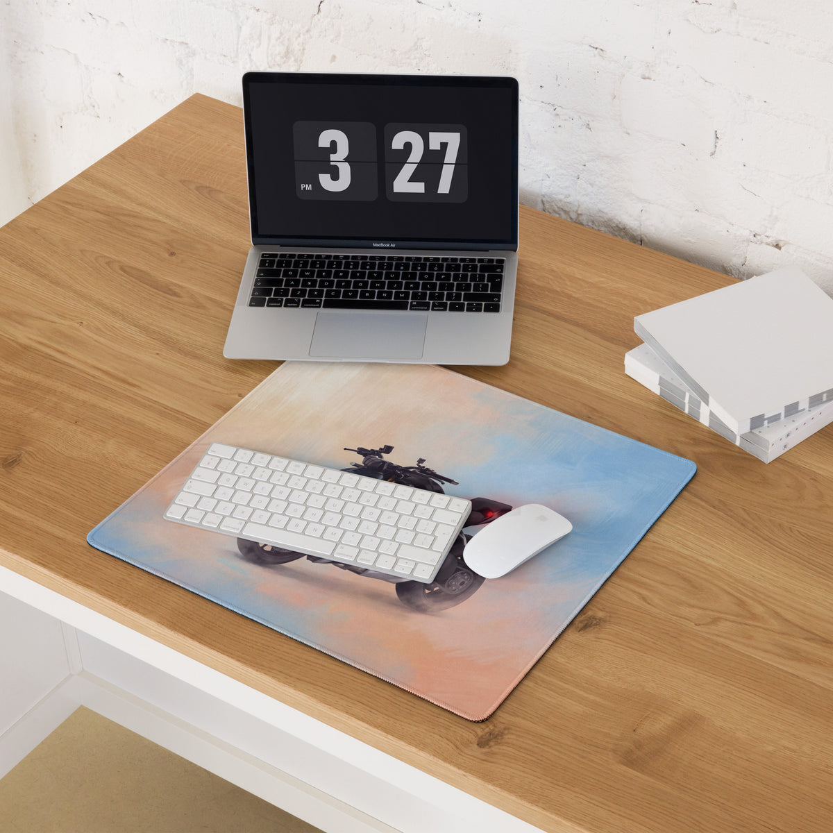 Ducati Streetfighter V4 Inspired Gaming Desk Pad, Oversized Mouse Pad with Stitched Edges