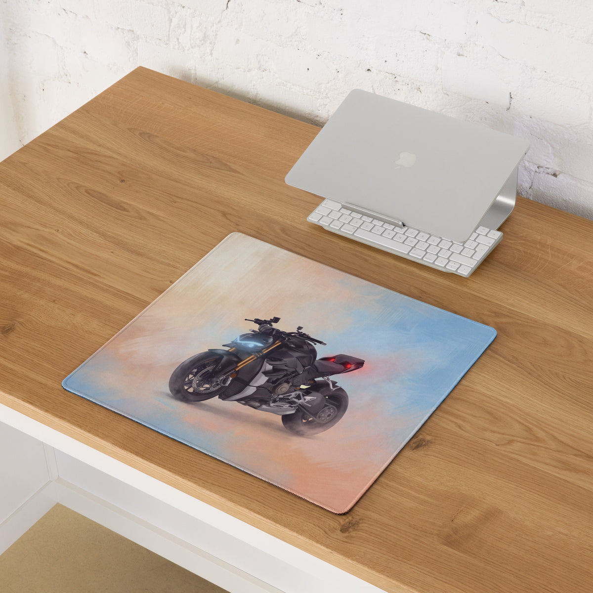 Ducati Streetfighter V4 Inspired Gaming Desk Pad, Oversized Mouse Pad with Stitched Edges
