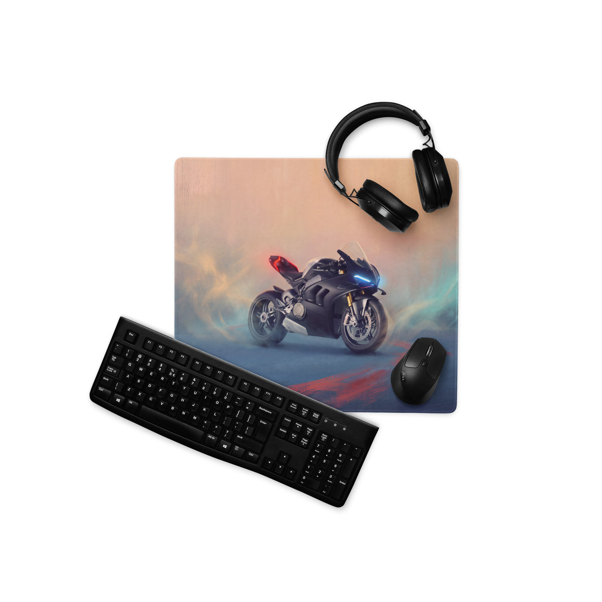 Ducati Panigale V4SP Black Inspired Extended Mouse Pad, Large Desk Mat for Office & Setup