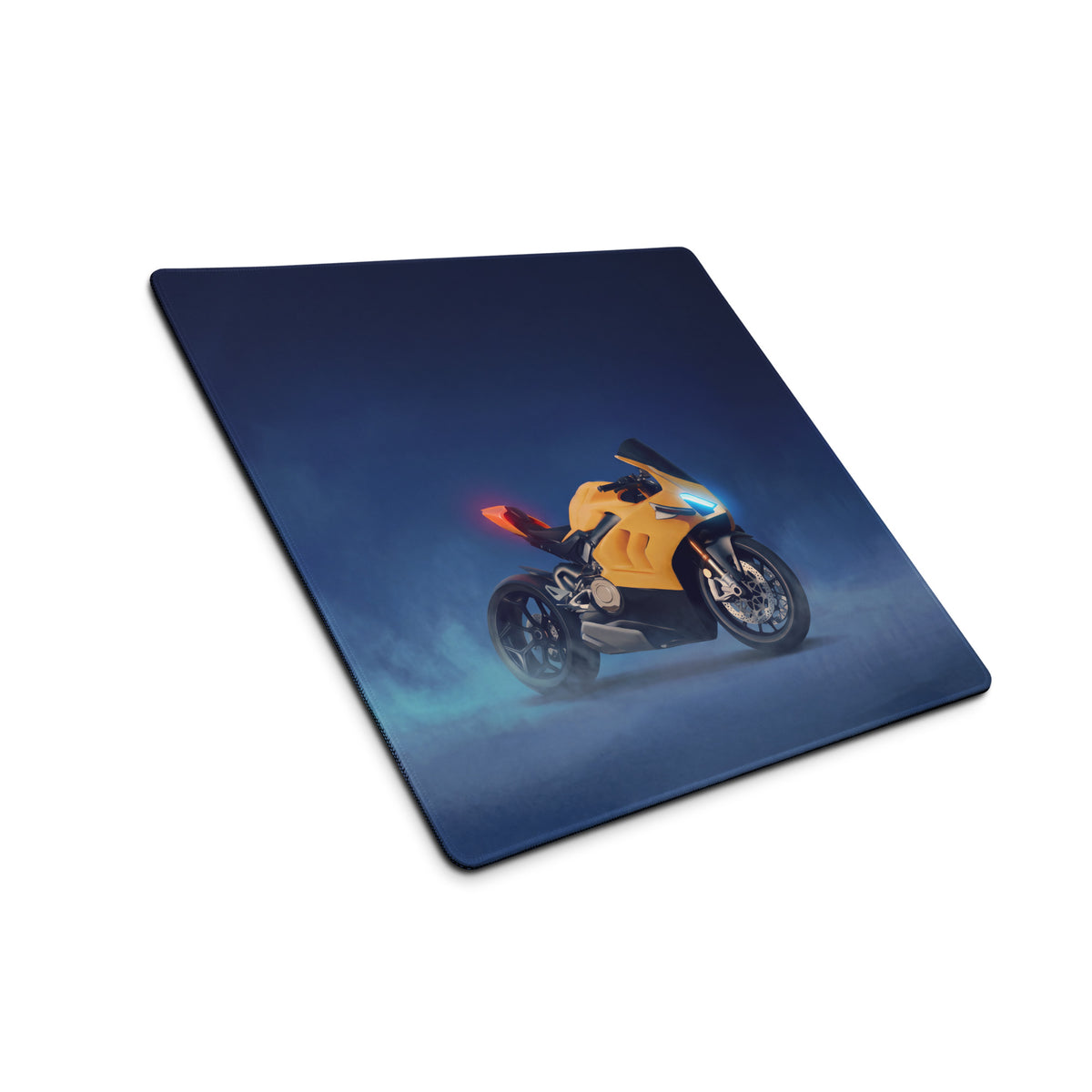 Ducati Panigale V4 Yellow Inspired Extra Large Desk Mat, Aesthetic Mousepad for Gamers