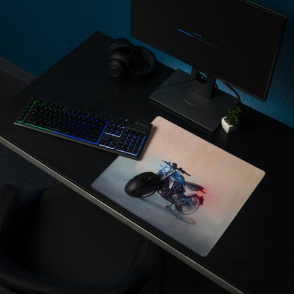 Ducati Scrambler Inspired Gaming Desk Pad, Oversized Mouse Pad with Stitched Edges