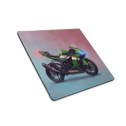 Kawasaki Ninja ZX-6R Inspired Extra Large Desk Pad, Aesthetic Mouse Mat for Gamers