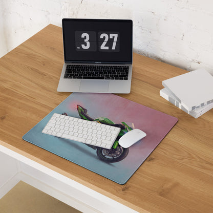 Kawasaki Ninja ZX-6R Inspired Extra Large Desk Pad, Aesthetic Mouse Mat for Gamers