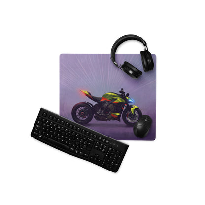 Ducati Streetfighter V4 Inspired Large Gaming Mousepad, Extended Desk Mat for Office Setup