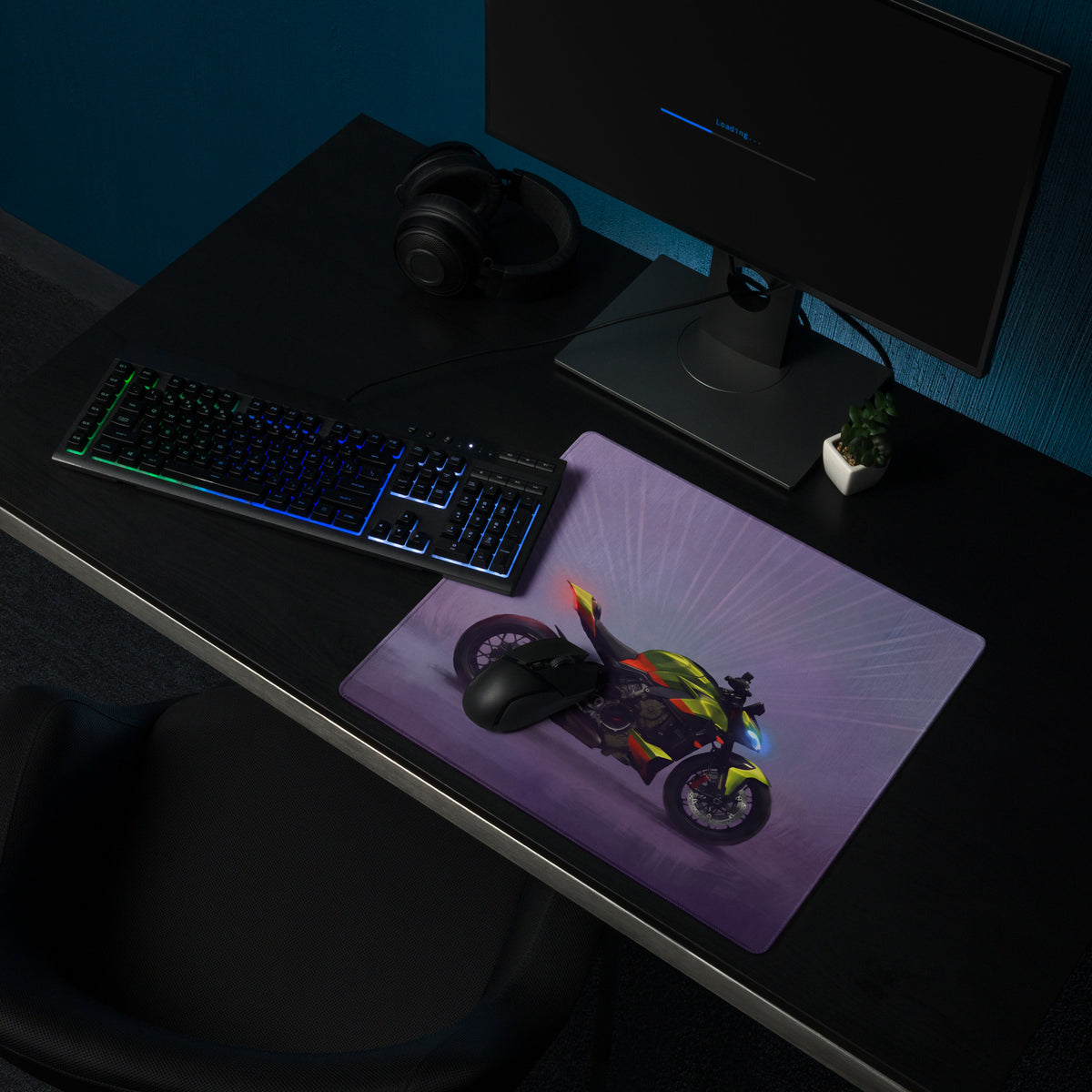 Ducati Streetfighter V4 Inspired Large Gaming Mousepad, Extended Desk Mat for Office Setup