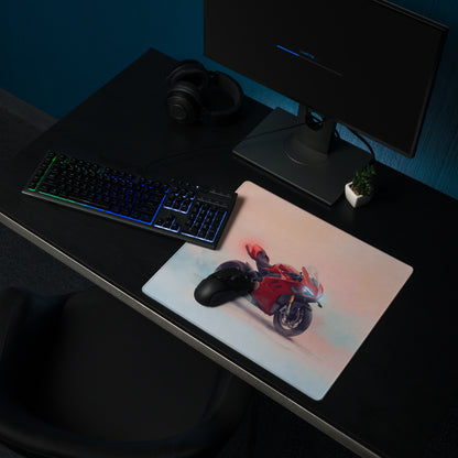 Ducati Panigale V4S Inspired Gaming Desk Pad, Oversized Mouse Pad with Stitched Edges