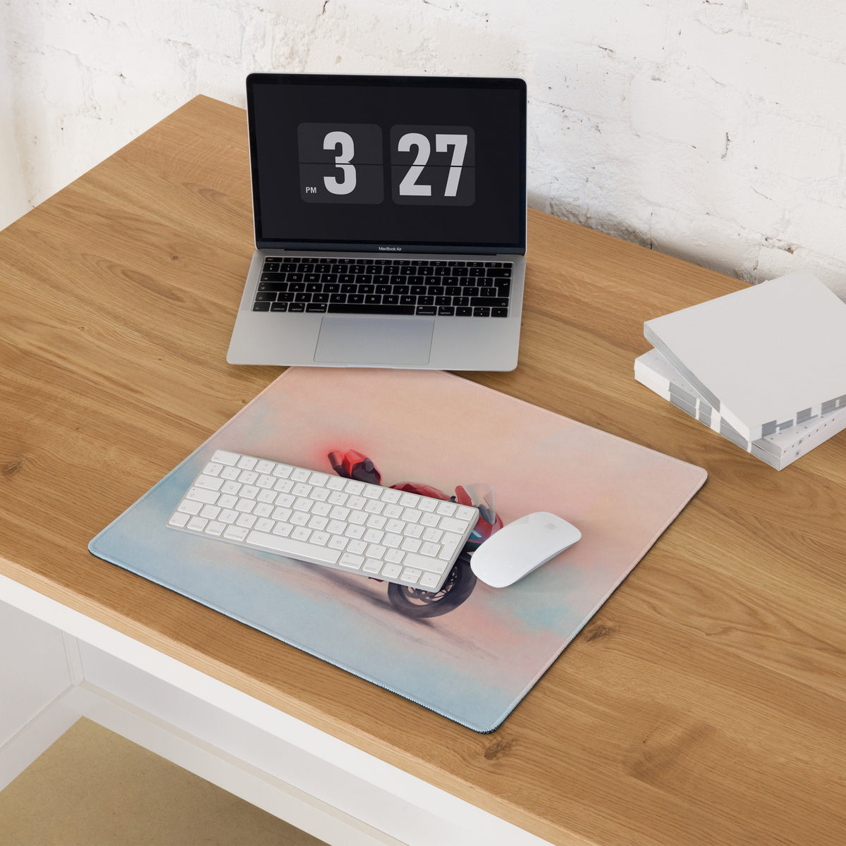 Ducati Panigale V4S Inspired Gaming Desk Pad, Oversized Mouse Pad with Stitched Edges