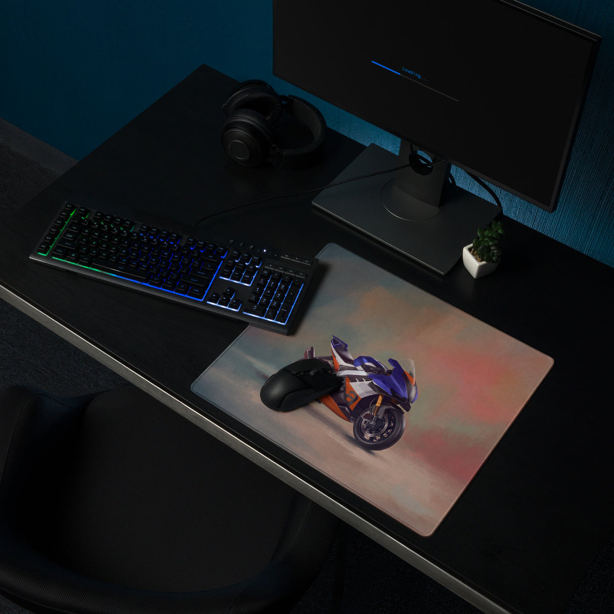 Aprilia RSV4 Xtrenta Inspired Extra Large Desk Mat, Aesthetic Mousepad for Gamers