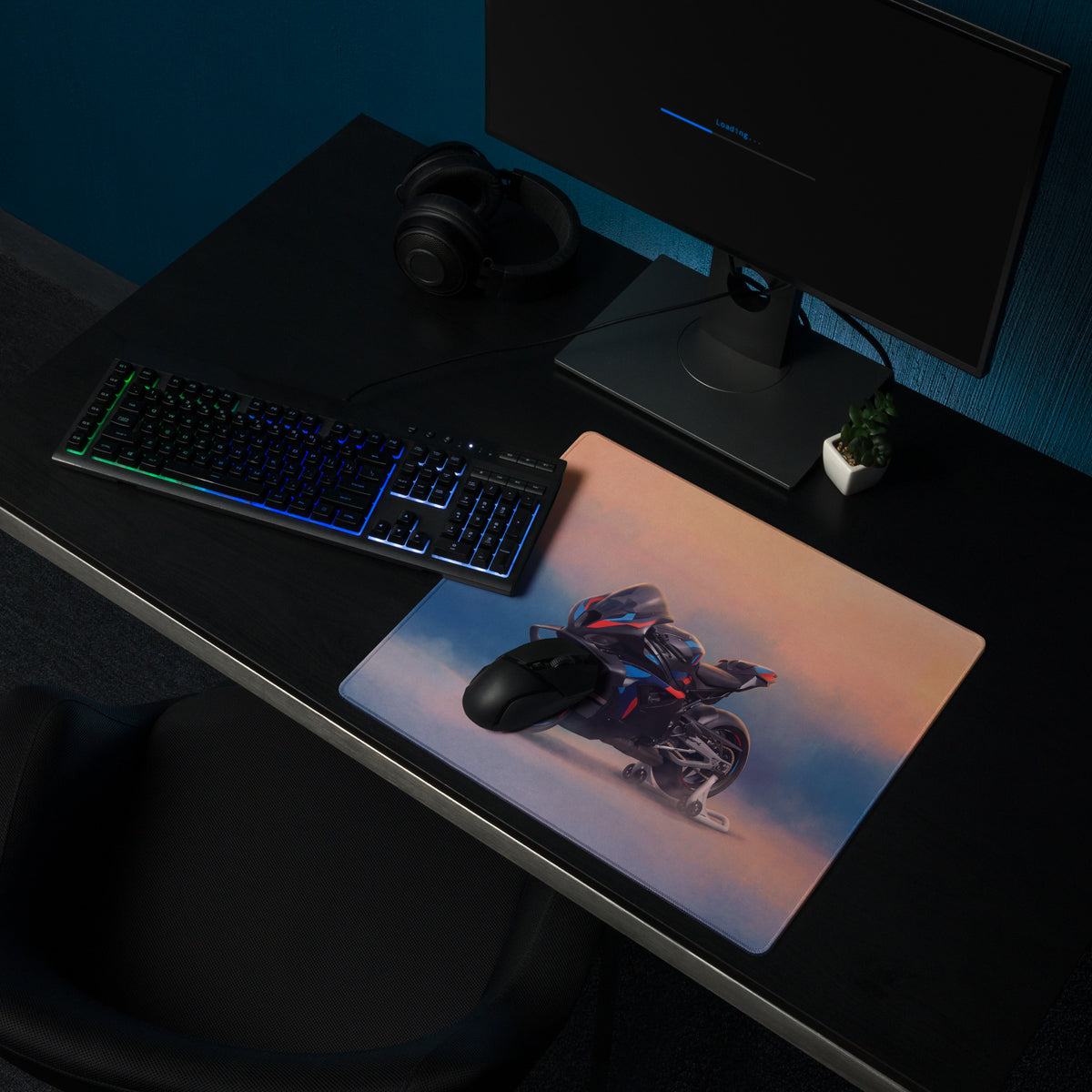 BMW M1000RR Inspired Extended Gaming Mouse Pad, Large Desk Mat for PC Setup