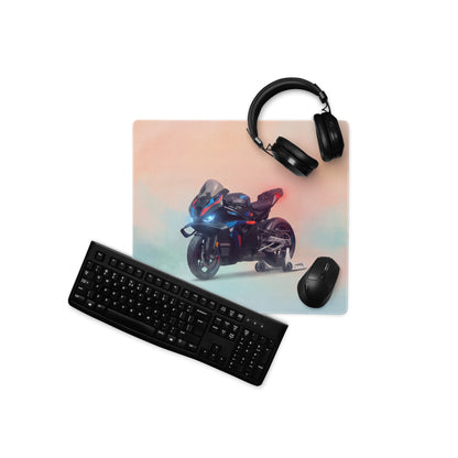 BMW M1000RR Carbon Inspired Large Mousepad, Premium Desk Mat for Office & Setup