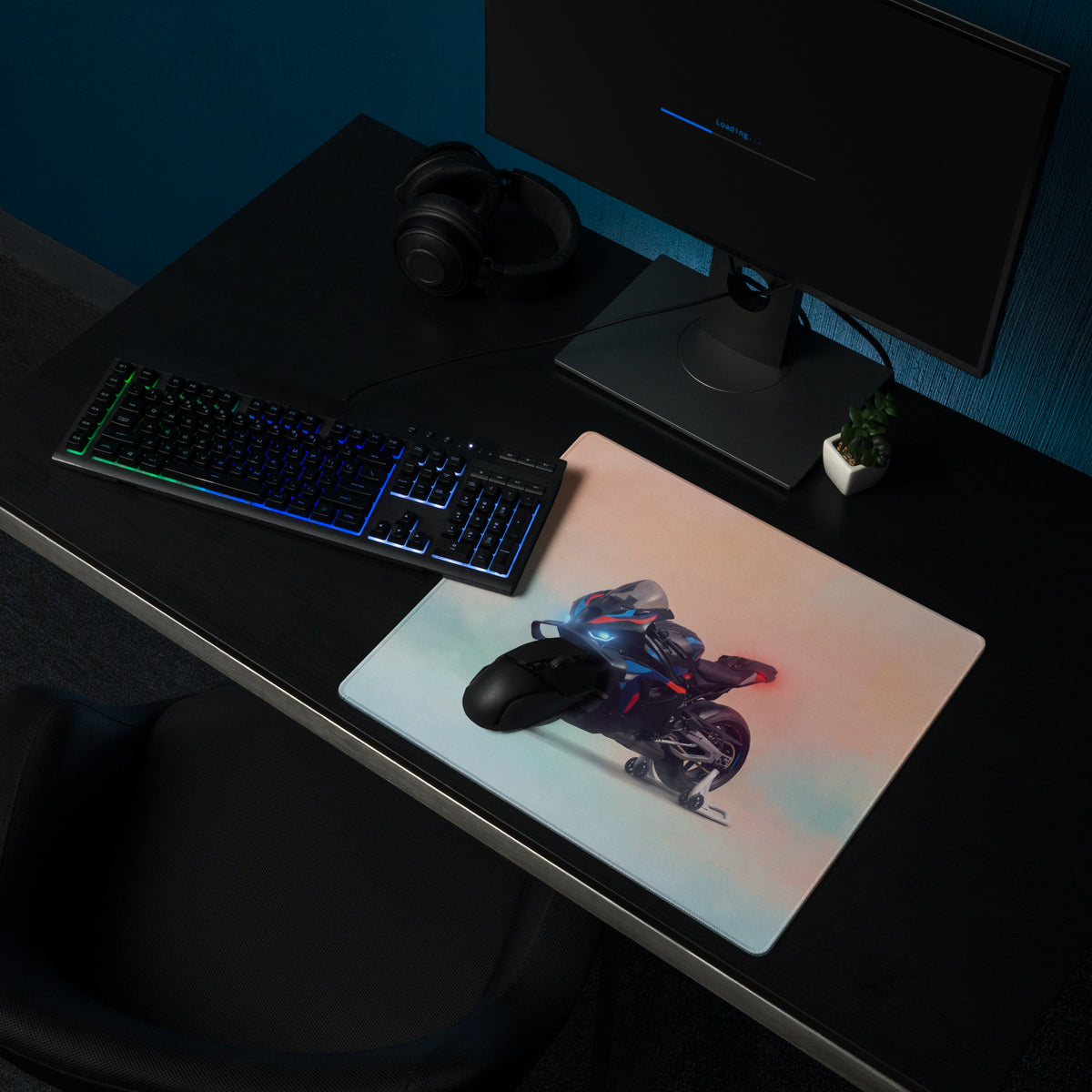 BMW M1000RR Carbon Inspired Large Mousepad, Premium Desk Mat for Office & Setup