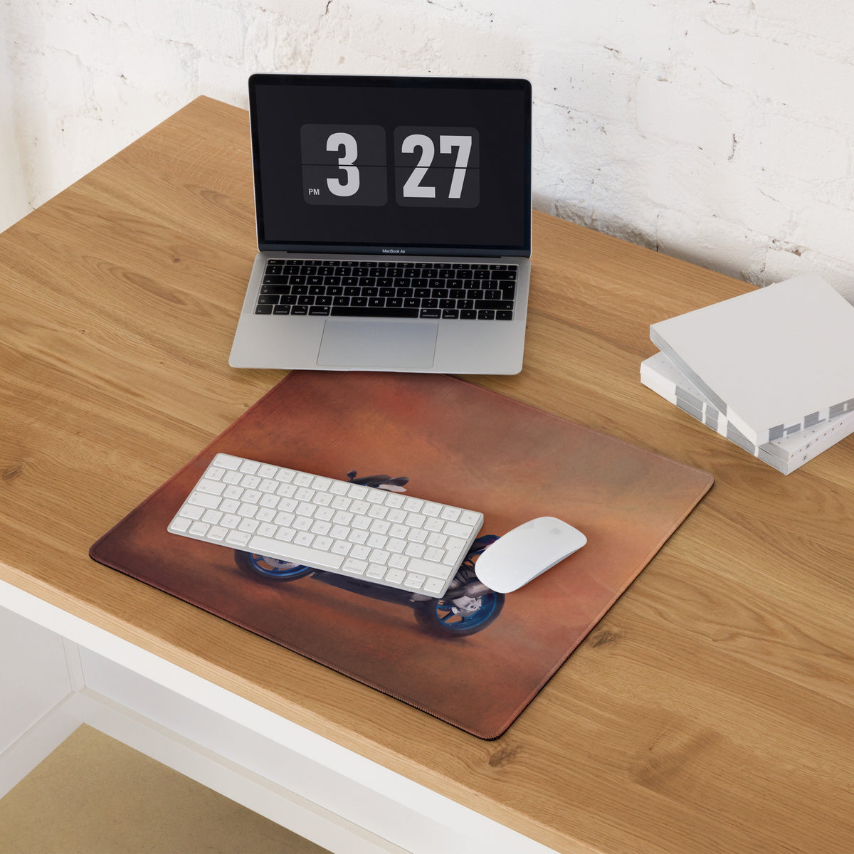 BMW S1000RR Inspired Gaming Desk Pad, Oversized Mouse Pad with Stitched Edges