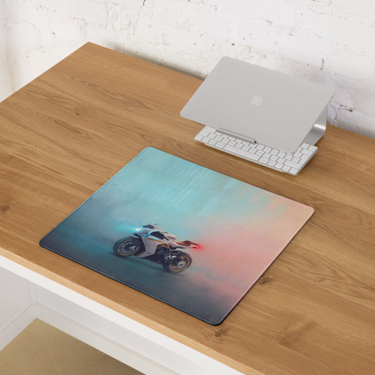MV Agusta Superveloce Inspired Extra Large Gaming Mousepad, Non-Slip Stitched Edges Desk Mat