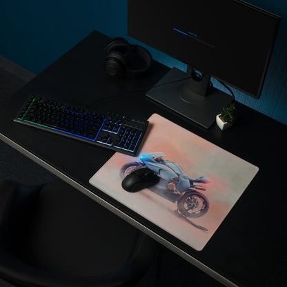 Bugatti Concept Bike Inspired Extra Large Gaming Mousepad, Futuristic Motorbike Desk Decor, Non-Slip Base