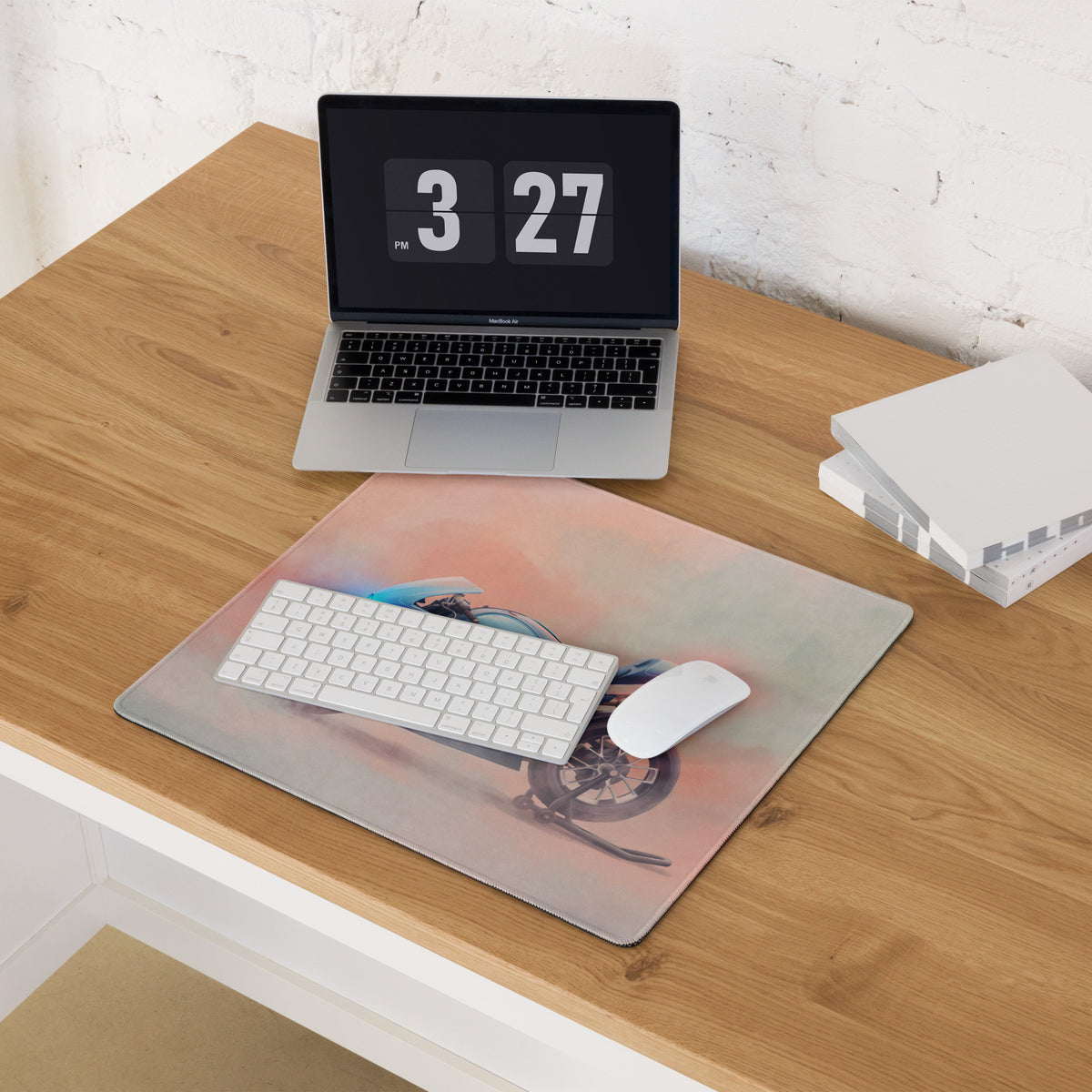 Bugatti Concept Bike Inspired Extra Large Gaming Mousepad, Futuristic Motorbike Desk Decor, Non-Slip Base
