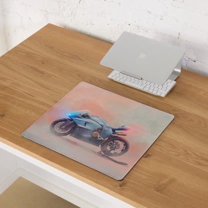 Bugatti Concept Bike Inspired Extra Large Gaming Mousepad, Futuristic Motorbike Desk Decor, Non-Slip Base