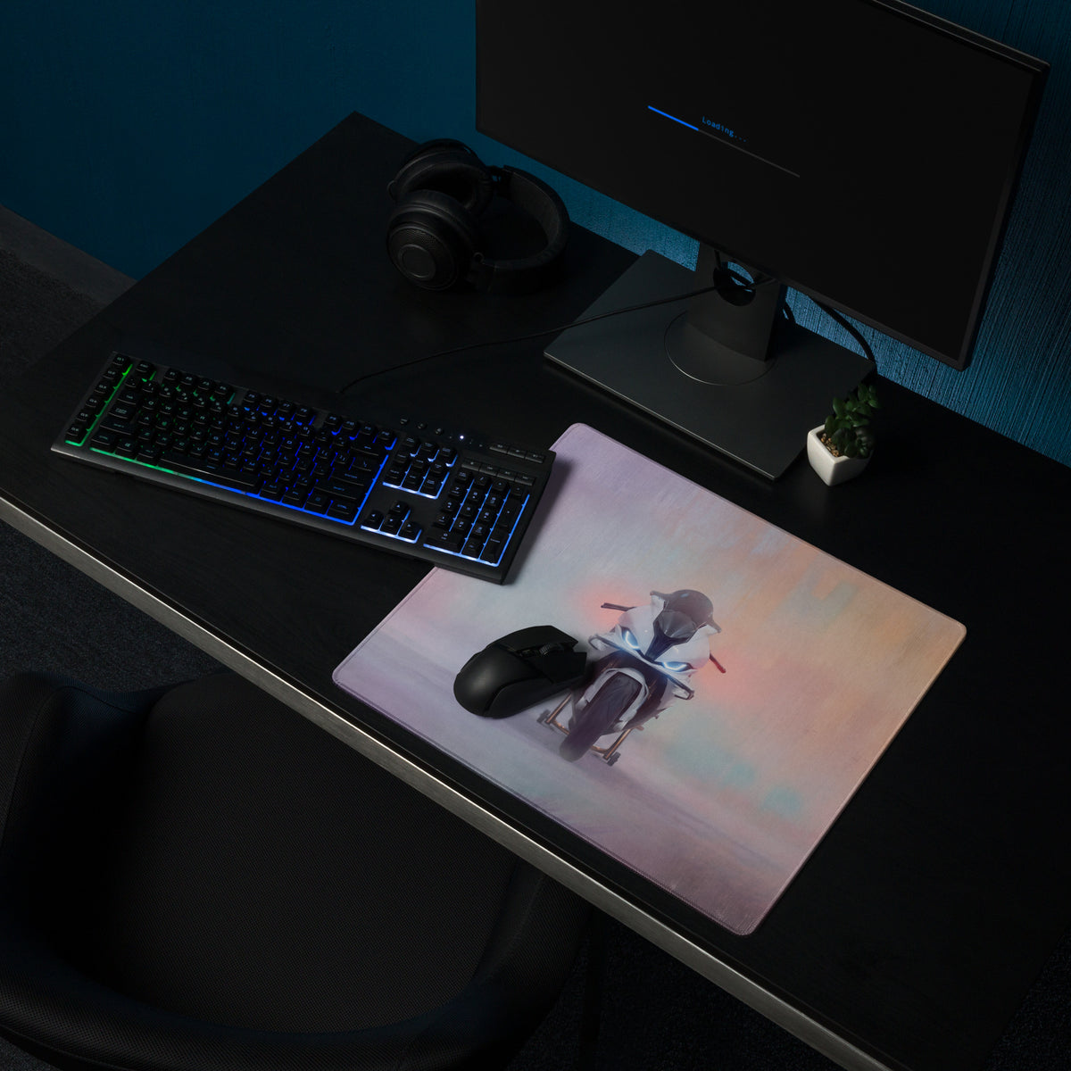 BMW S1000RR Inspired Large Mouse Pad, Sportbike Racing Desk Mat, Non-Slip Gaming Accessory