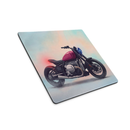 BMW R18 Inspired Extended Desk Mat, Retro Cruiser Motorcycle Office Decor, Non-Slip Gaming Accessory