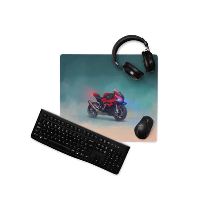 BMW S1000RR Inspired Extra Large Gaming Mousepad, Superbike Desk Accessory, Waterproof Surface