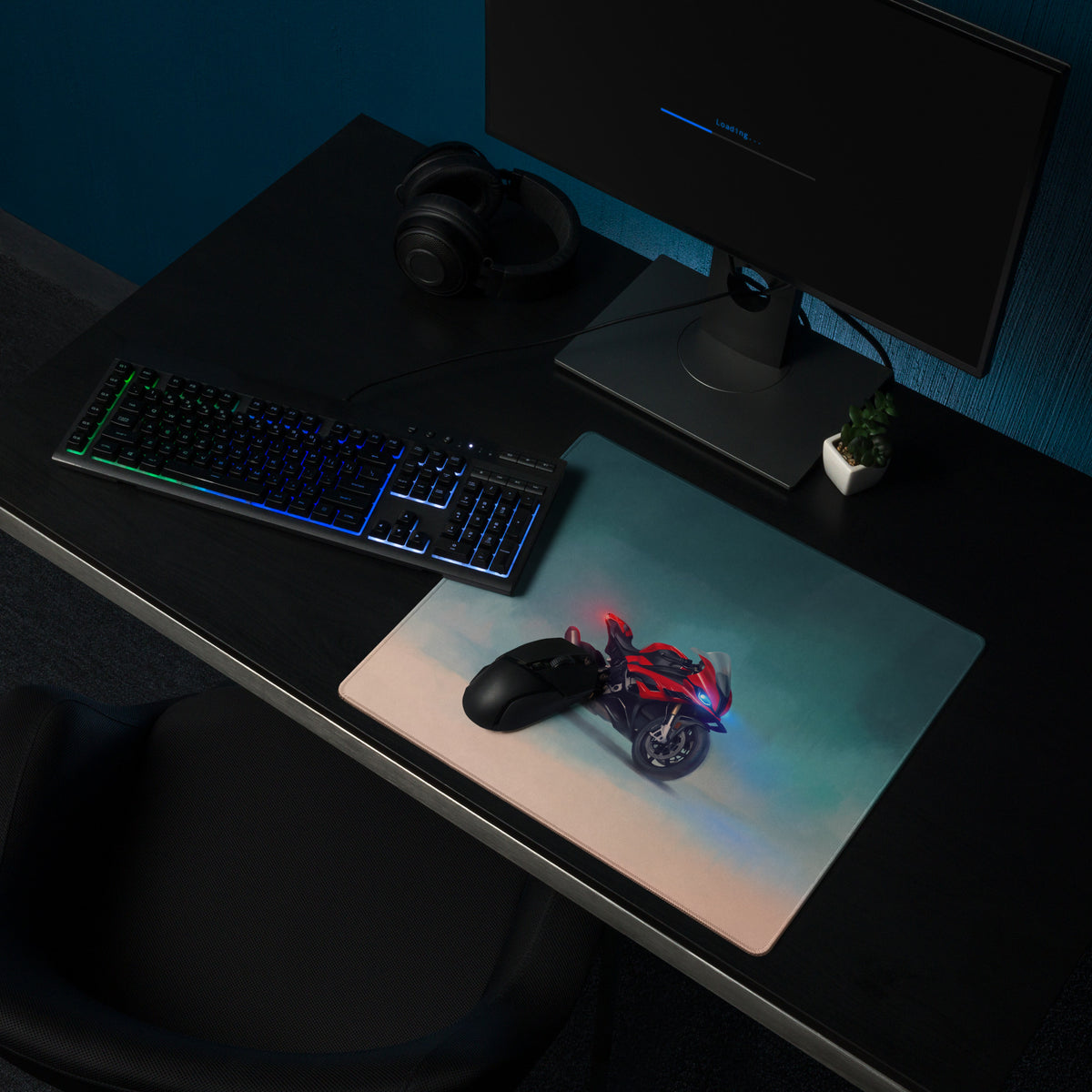 BMW S1000RR Inspired Extra Large Gaming Mousepad, Superbike Desk Accessory, Waterproof Surface
